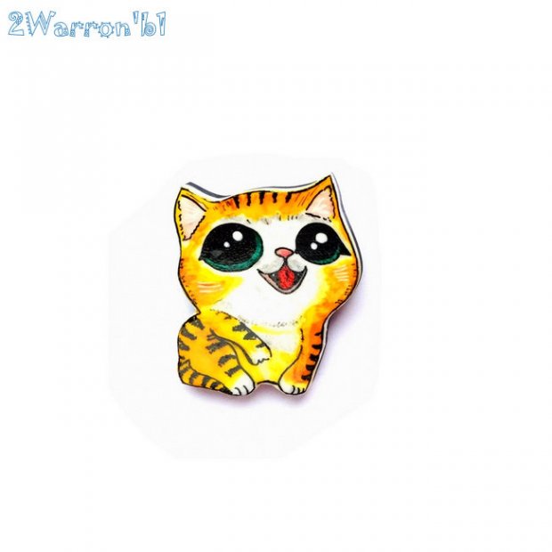 Striped Cat Brooch