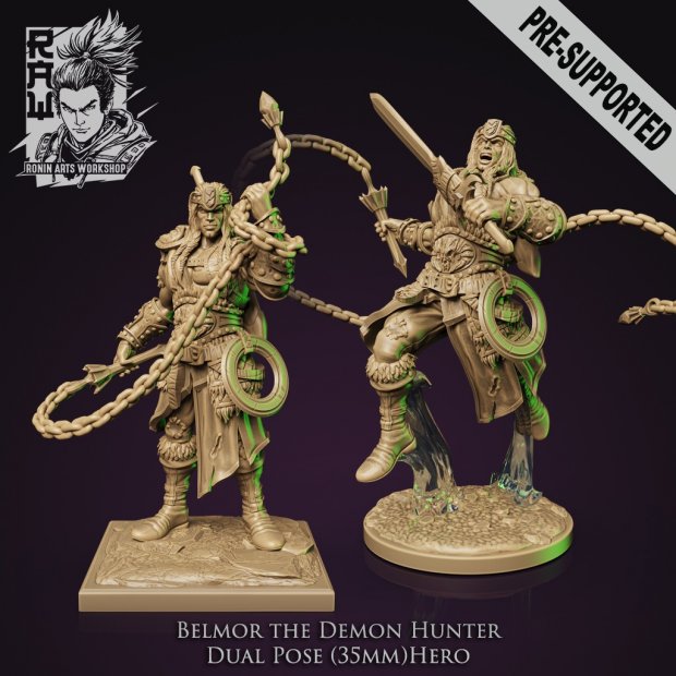 Belmor the Demon Hunter Figure (Unpainted)