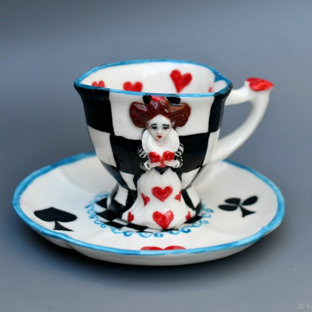 Queen of Hearts Coffee Cup Set