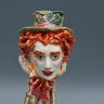Porcelain Queen & Mad Hatter Figurine Set
