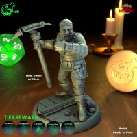 Milo - Dwarf Artificer Figure (Unpainted)