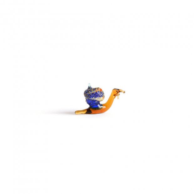 Dark Blue Snail Figure