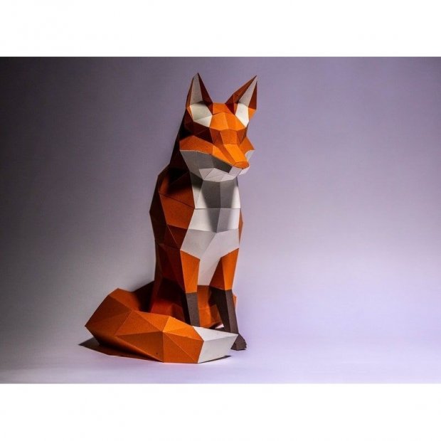 Sitting Fox 3D Building Set