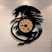 Handmade Alien Vinyl Wall Clock