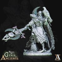 Drow Druid with Raven Figure (Unpainted)
