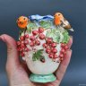 Porcelain Vase with Birds & Currants Design
