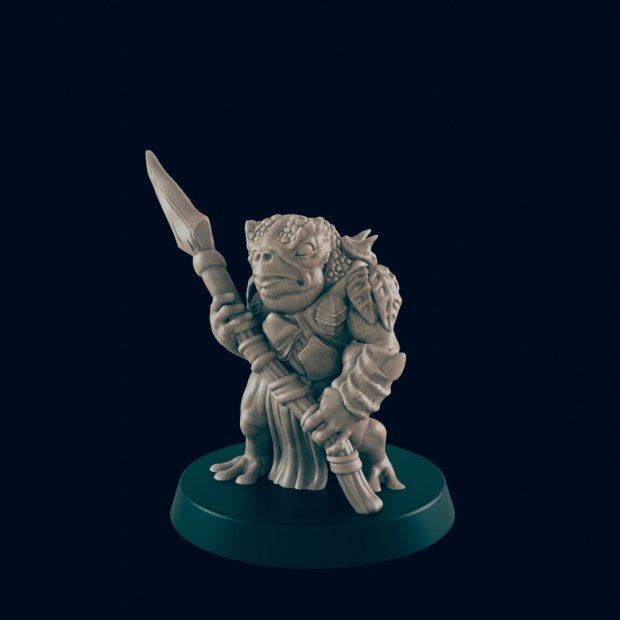Toadman with a spear Figure (Unpainted)