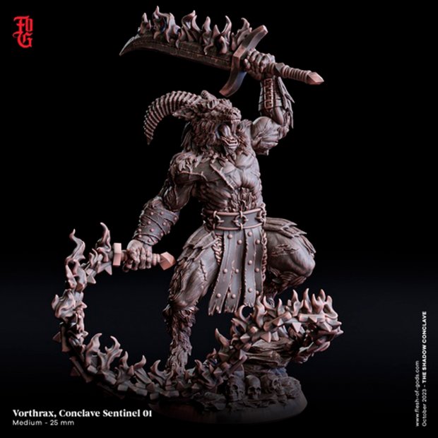 Vorhax, the Guardian of the Assembly with the Fire Whip Figure (Unpainted)