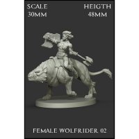 Female Wolfrider Figure (Unpainted)
