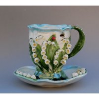 Lilies Of The Valley Mug With Saucer