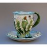 Lilies Of The Valley Mug With Saucer