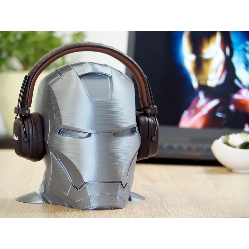Iron Man Headphone Stand Headphone Holder, Gaming, Room Decor, Office,  Desktop Iron Man Paintable Bust 