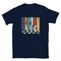 Retro Queen King and Knight Chess Unisex T-Shirt