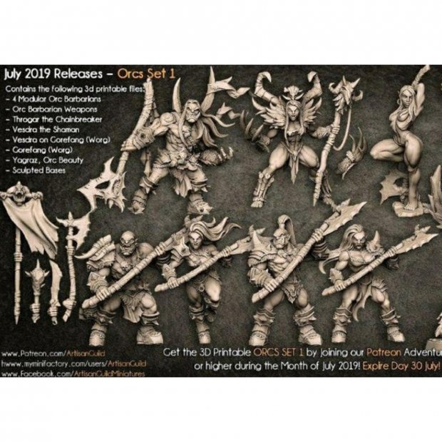 Orc warriors of the Great Storm clan Figure (Unpainted)