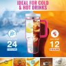 40 oz Insulated Stainless Steel Tumbler with Handle & Straw (Cream white)
