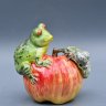 Apple, Frog & Snail Decorative Figurine