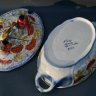 Porcelain Soup Tureen with Bullfinches & Rowan Design
