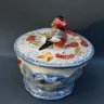 Porcelain Soup Tureen with Bullfinches & Rowan Design