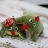 Frog in a fly agaric hat Plush Toy