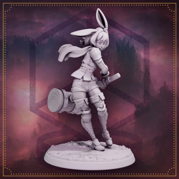Shiba, the fighting rabbit Figure (Unpainted)