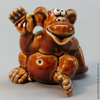Handmade Friendly Monkey Figure