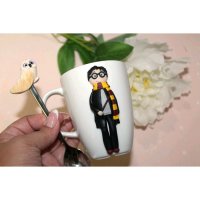 Handmade Harry Potter And Hedwig Mug And Spoon