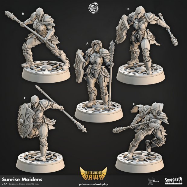 Sunrise Maidens Figure (Unpainted)