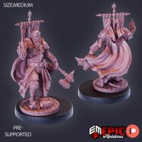 Shaved cleric with magic Figure (Unpainted)