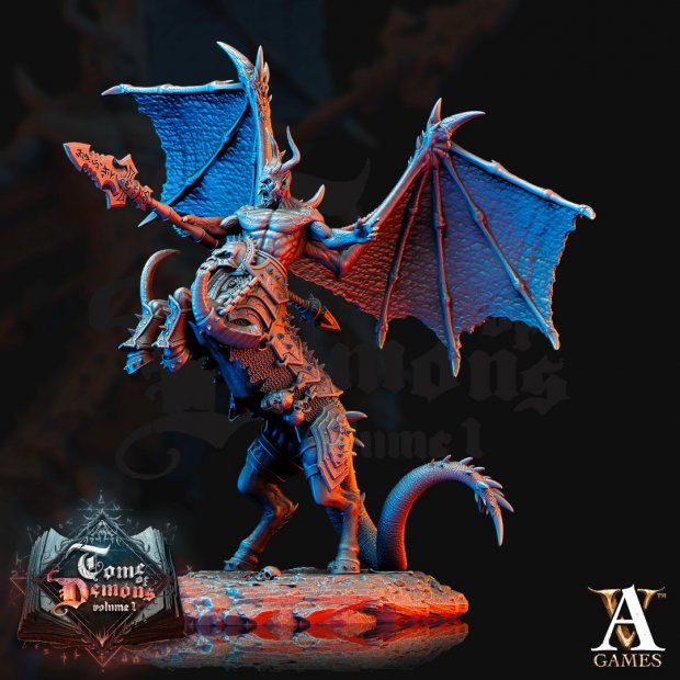 Demonic centaur with a spear Figure (Unpainted)