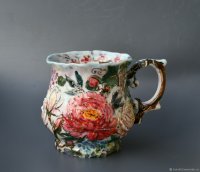 Porcelain Mug with Spring Garden Design