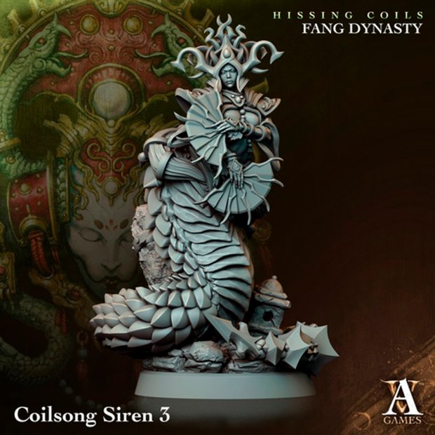 Naga Assassin, the Siren of the Hissing Spiral Figure (Unpainted)