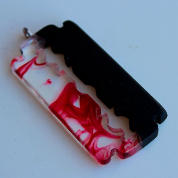 Razor Blade Pendant Necklace