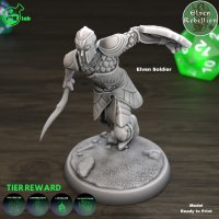 Elven Soldier Figure (Unpainted)
