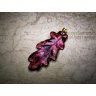 Purple Oak Leaf Pendant Necklace