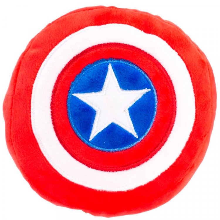 Buckle-Down Captain America - Shield Dog Toy Plush (with sound)