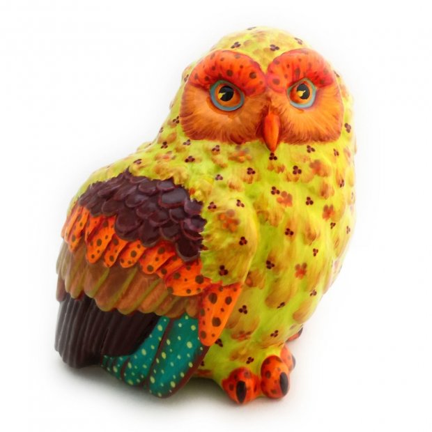 Colored Owl Figure