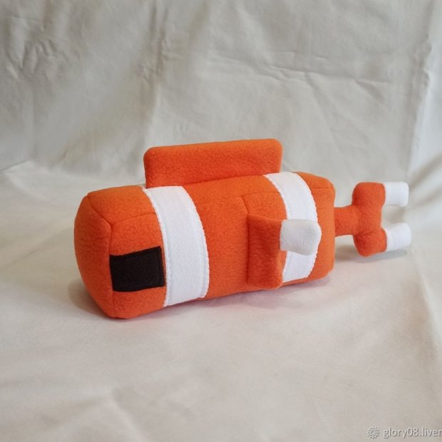 Pixel Clownfish Plush Toy