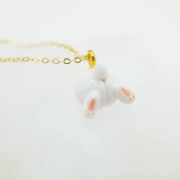 Little Rabbit Butt Pendant Necklace