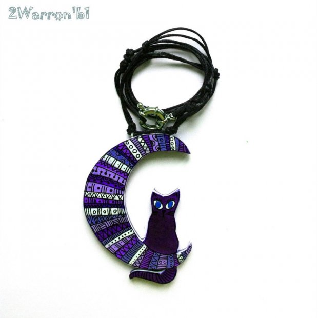 Moon Cat Necklace