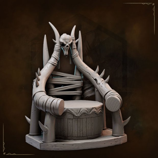 Throne of the Orc Leader, terrain Figure (Unpainted)
