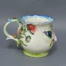 Porcelain Mug with Peony & Iris Design