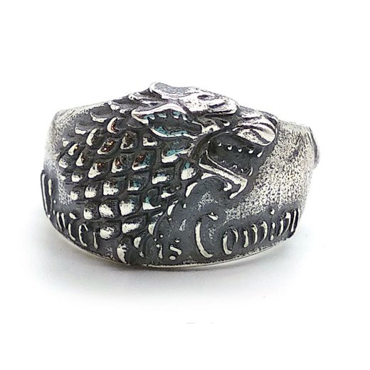 Handmade Game of Thrones - Winter Is Coming V.2 Ring