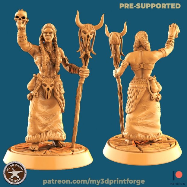 Orc Warlock Figure (Unpainted)