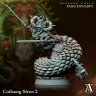 Naga Warrior, Siren of the Hissing Spiral Figure (Unpainted)