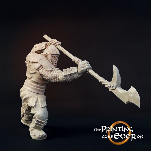 Orc with a halberd Figure (Unpainted)