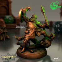 Hack - Dwarf Tavern Fighter Figure (Unpainted)