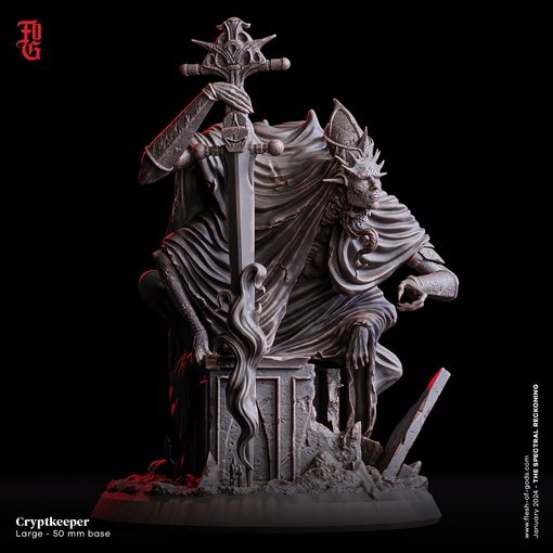 The Keeper of the Crypt Is An Animated Marble Guardian Figure (Unpainted)