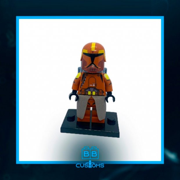 Flamethrower Trooper Brick Figure