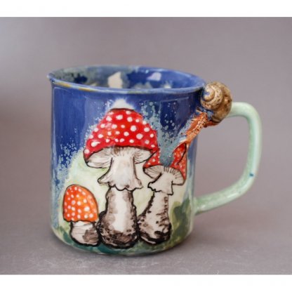 Snail On Fly Agaric Mug With Decor