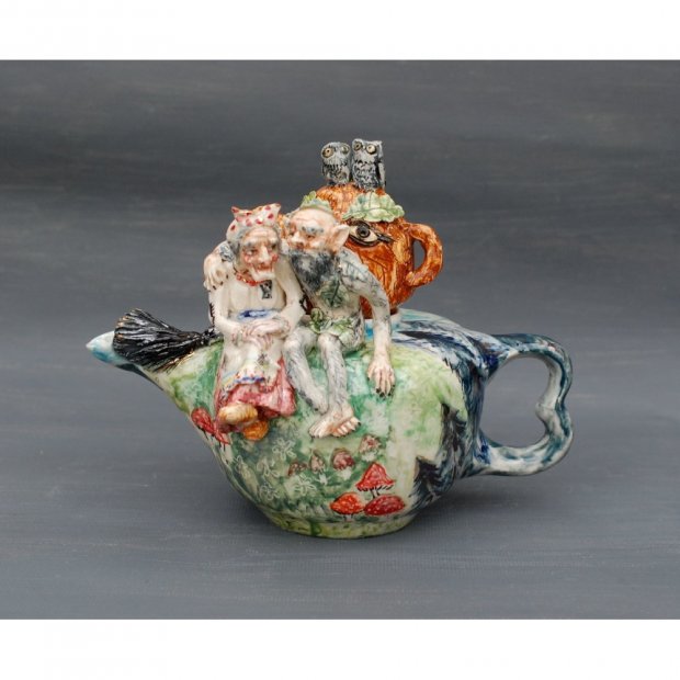 Baba Yaga And Leshy Teapot